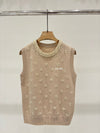 Early Autumn Round Neck Beaded Exquisite Knitted Vest