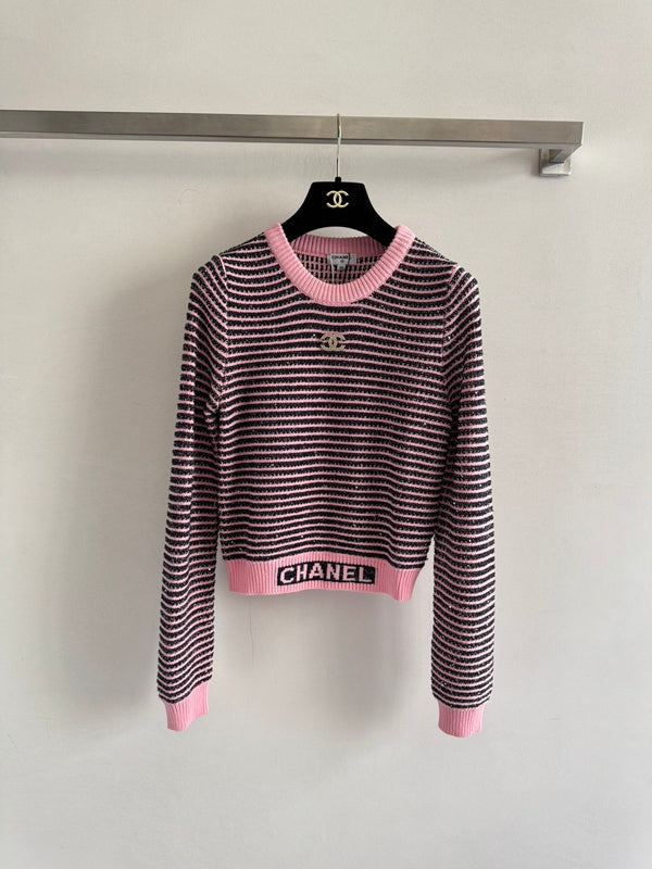 25FW New Striped Long-Sleeved Sweater - Fresh and Sweet