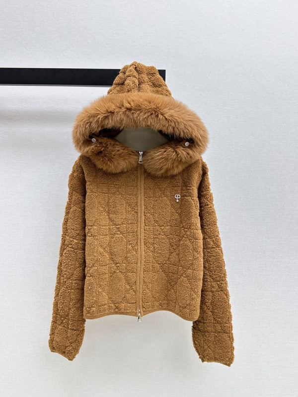 25FW Latest Hot Selling Fur Collar Coat