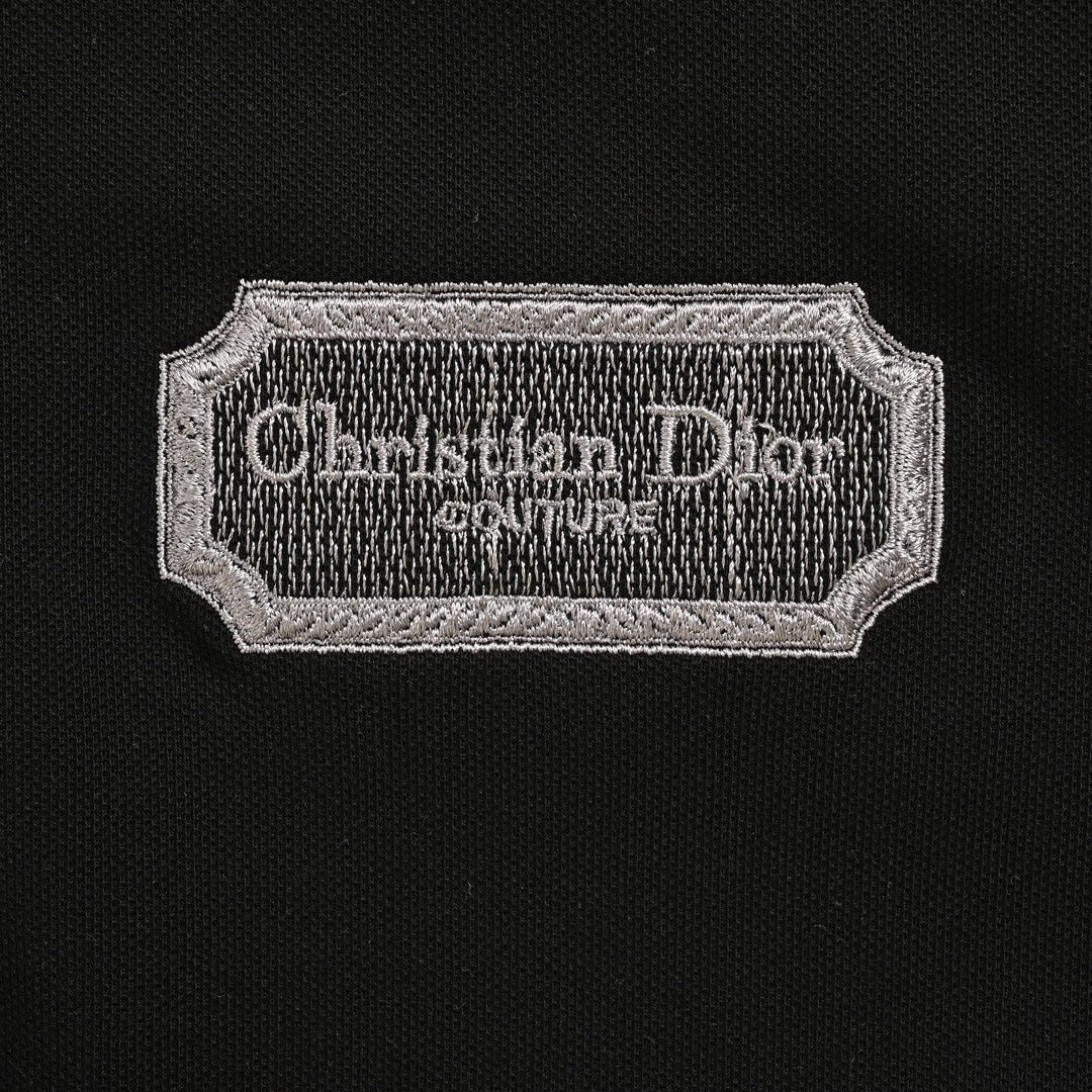 Silver Logo Embroidered Polo Short Sleeve