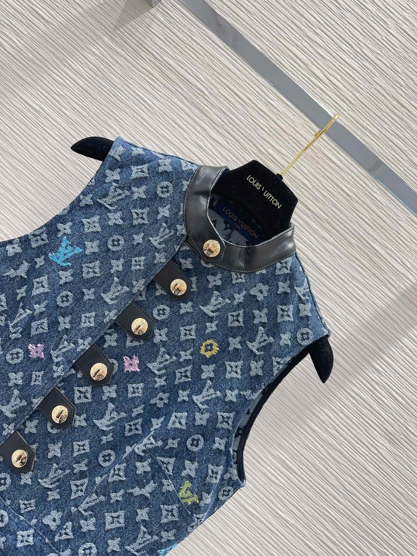 Sleeveless Denim Vest Dress